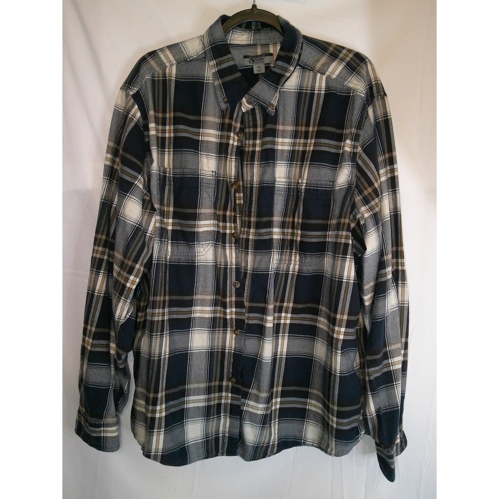 Mens Gander Mountain Guide Series Plaid Flannel Shirt 2XL Two Extra Large‎ Plaid